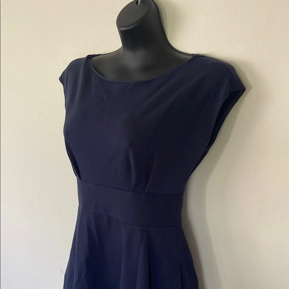 Kate Spade Blue and White Ruffled Tiered Mini Dress